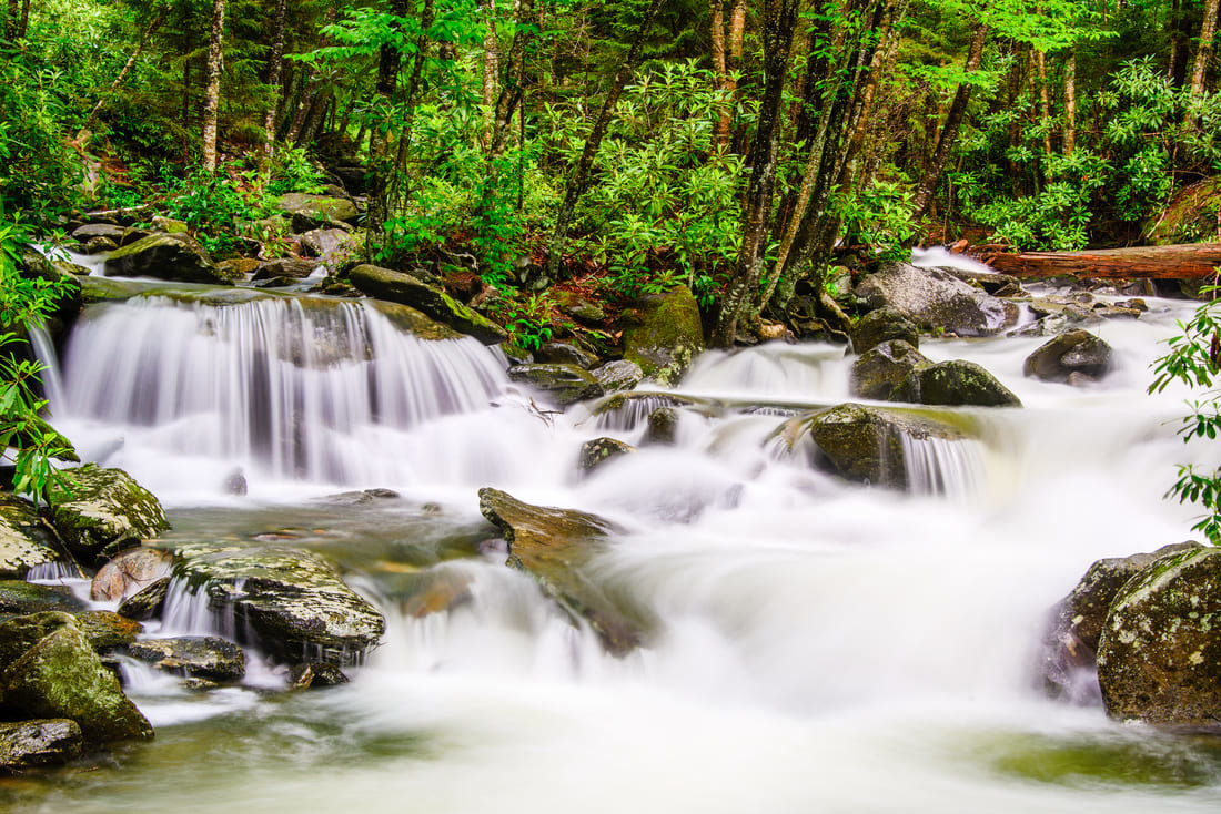 Cascades in the Smoky Mountain National Park near Sevierville, Tennessee